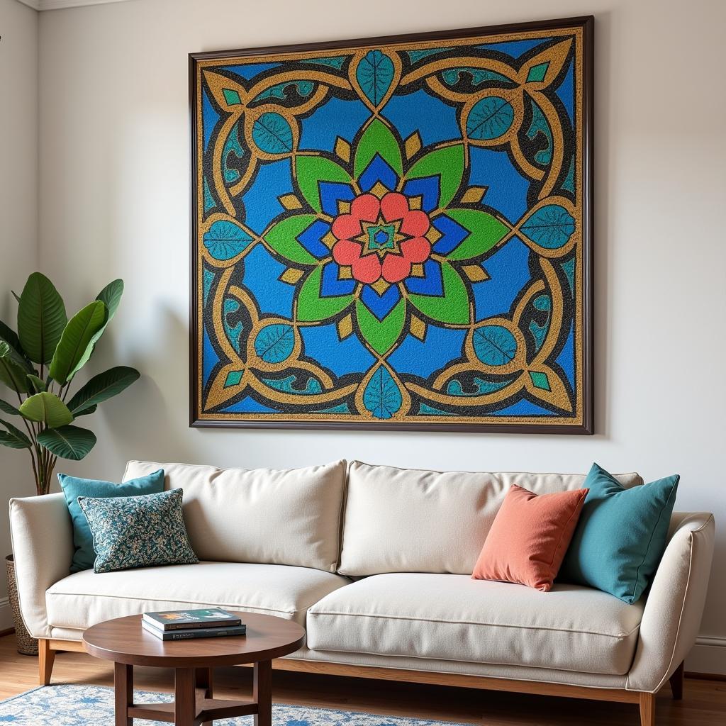 Vibrant Geometric Pattern Middle Eastern Wall Art