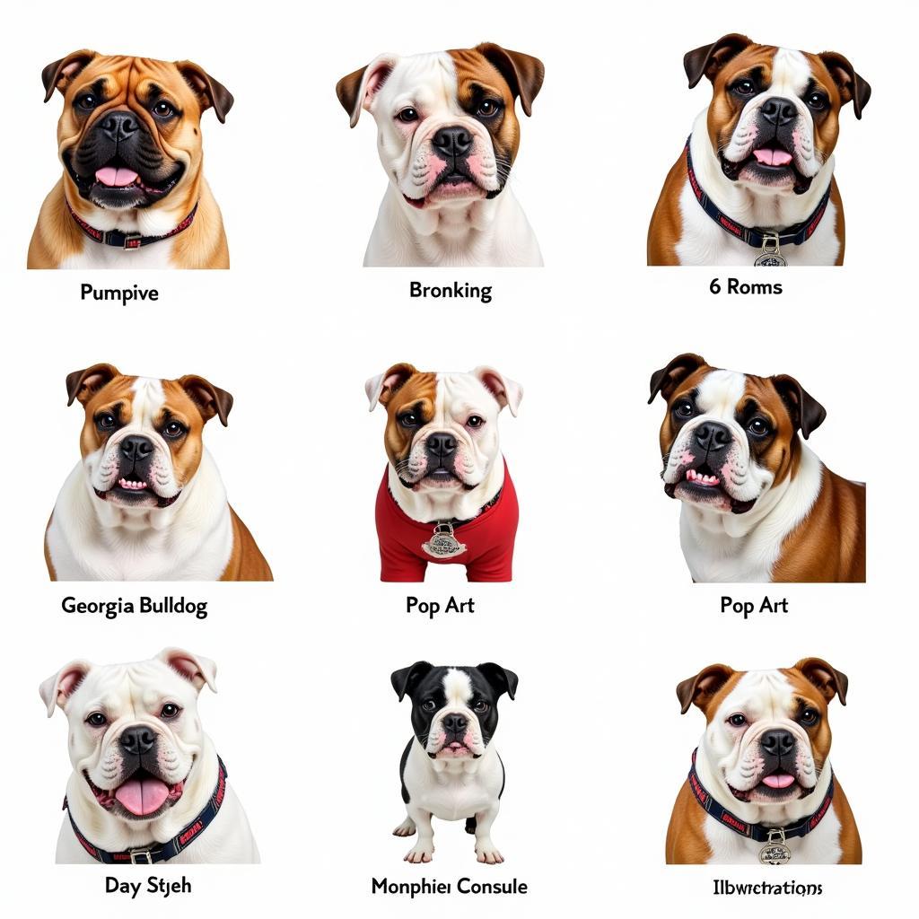 Comparing Different Georgia Bulldog Art Styles