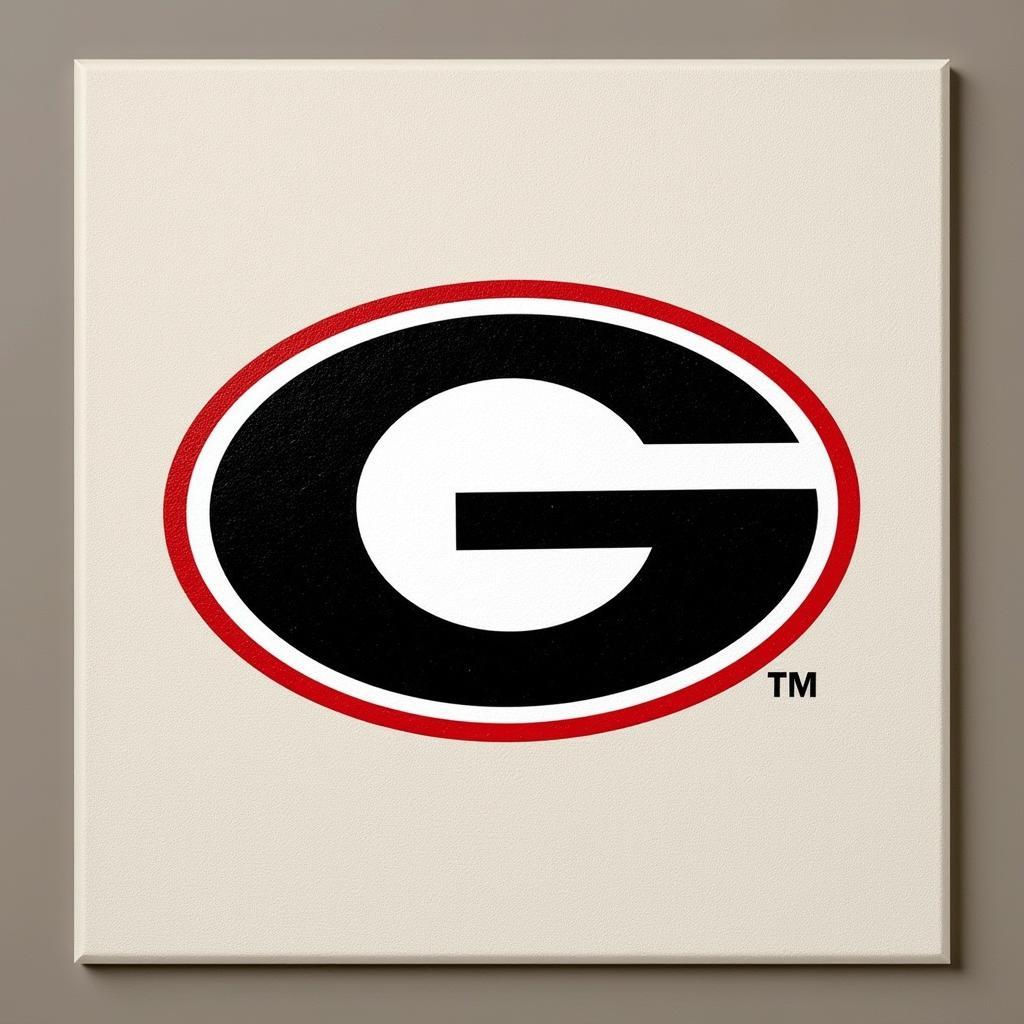 Georgia Bulldogs Canvas Print Showing Iconic "G" Logo