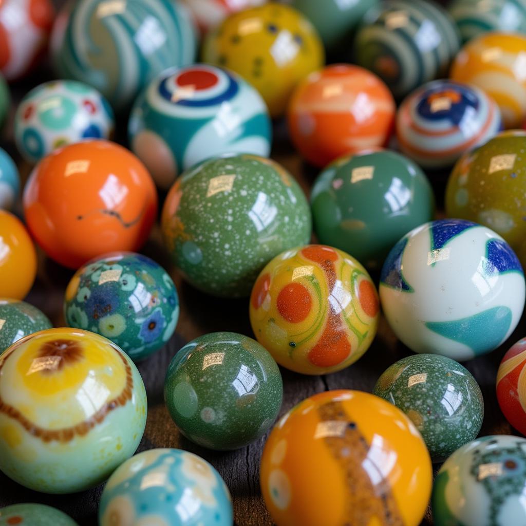 Antique German Swirl Glass Marbles