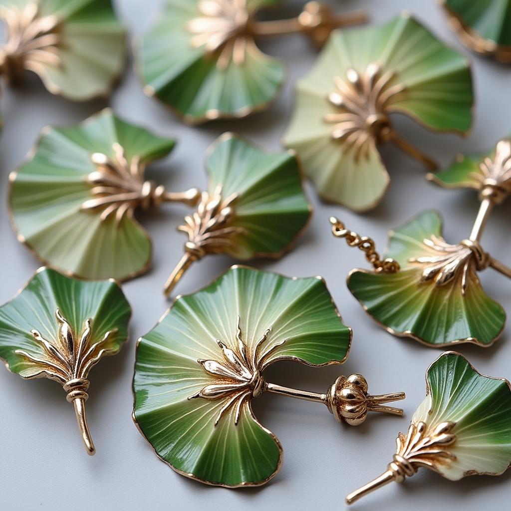 Ginkgo Art Nouveau Jewelry