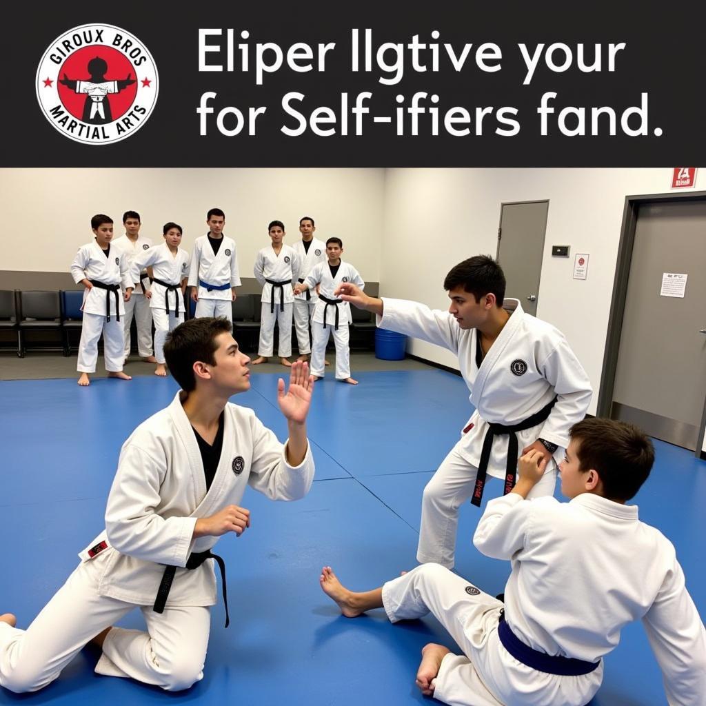 Giroux Bros Martial Arts Students Practicing Self-Defense