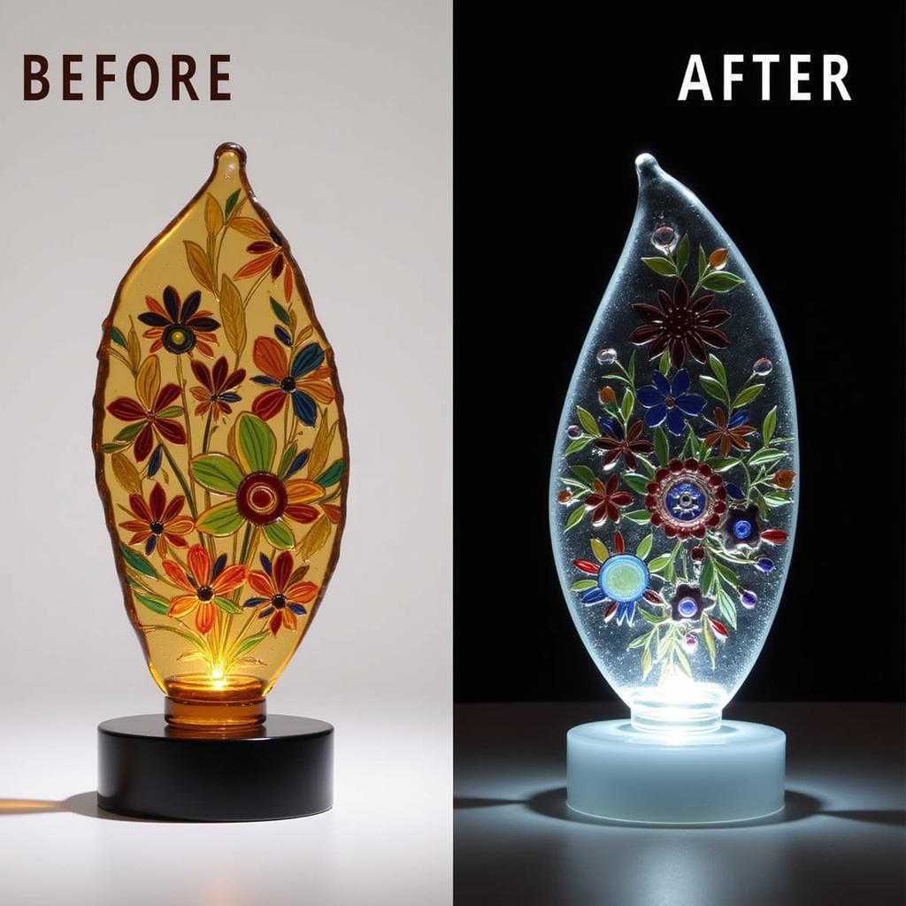 Transforming Glass Art with LED Lights