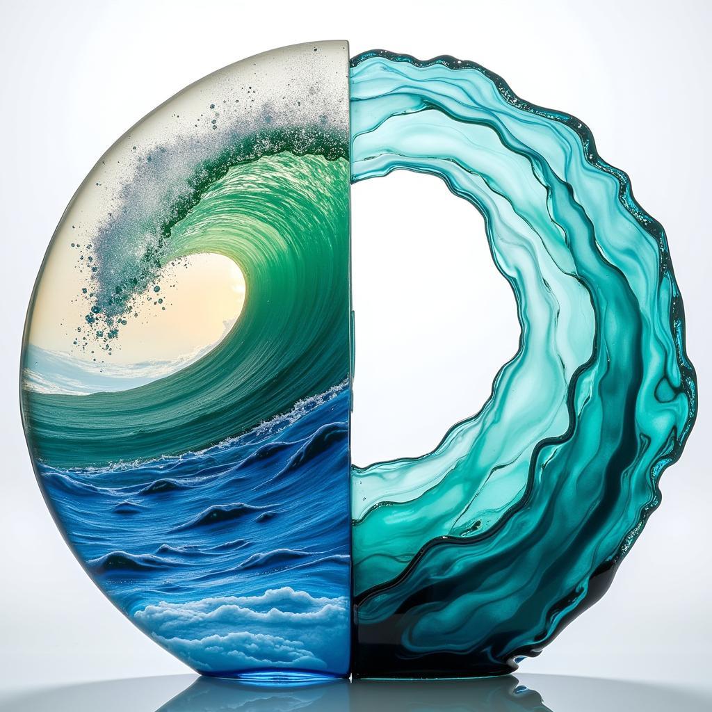 Comparison of Glass Wave Art Styles