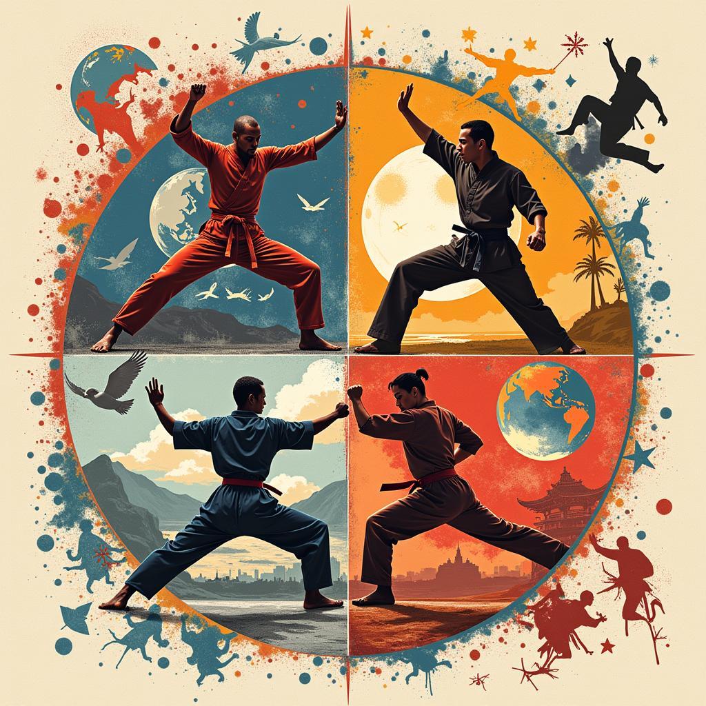 Global Martial Arts Cultural Fusion in Digital Art