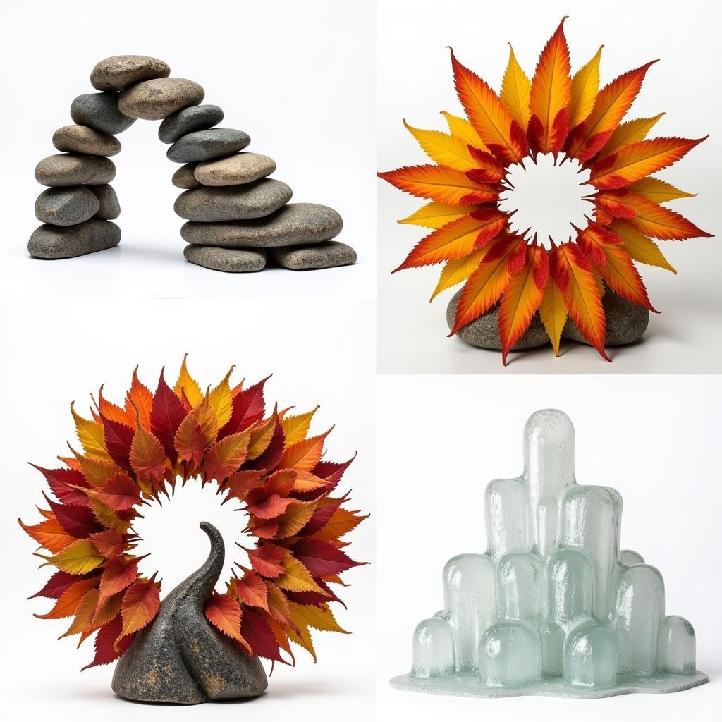 Andy Goldsworthy's Natural Material Sculptures