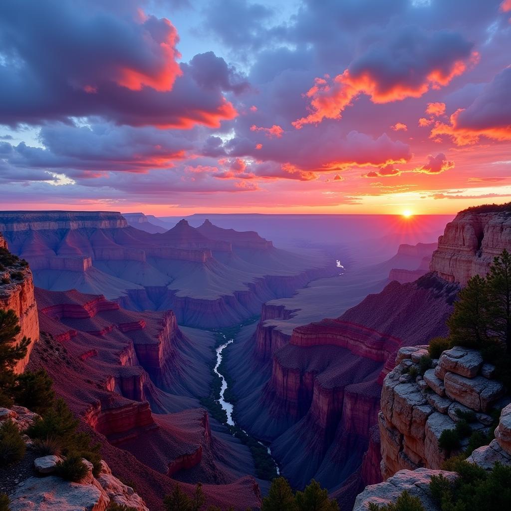 Grand Canyon Sunset Landscape Painting