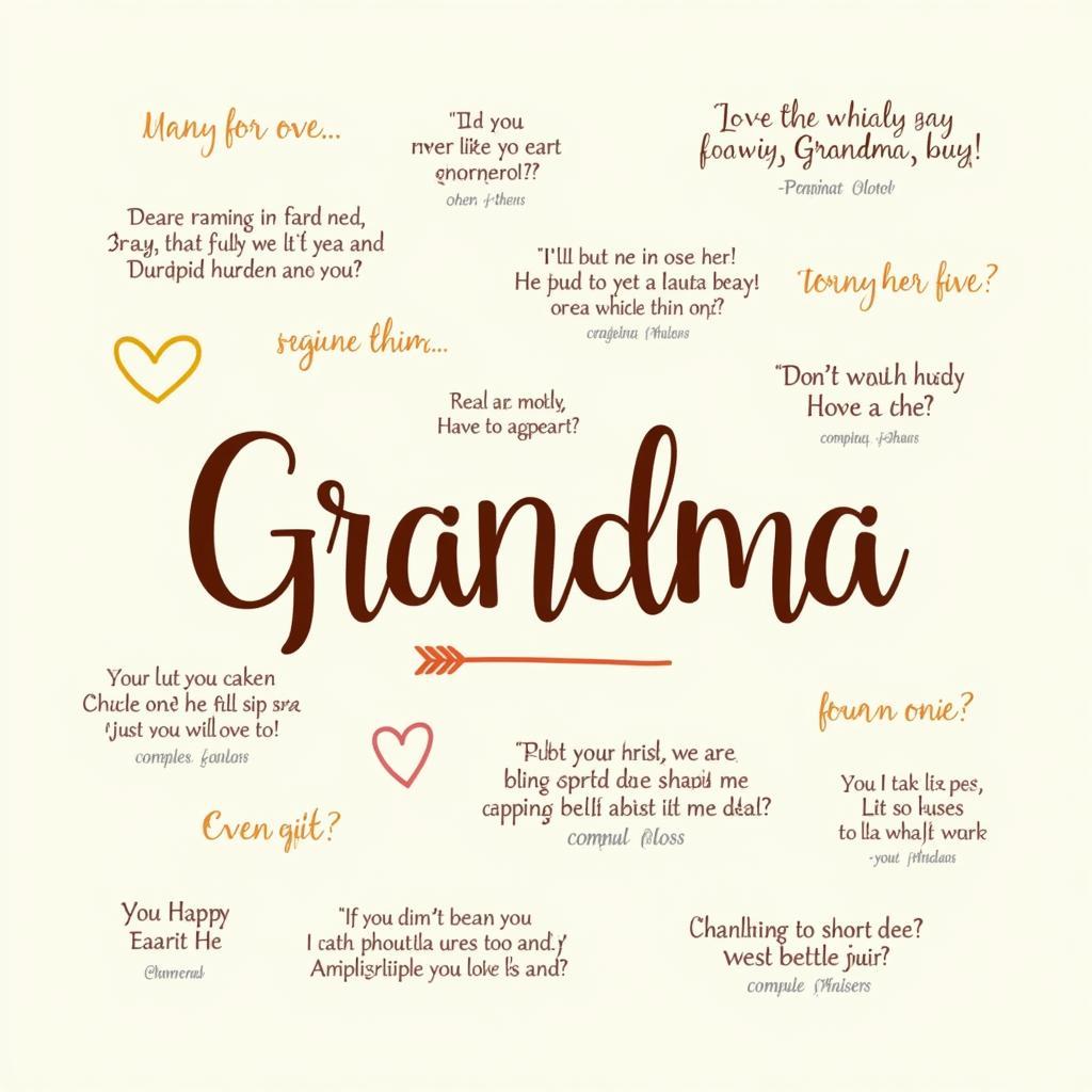 Grandma Word Art with Quotes