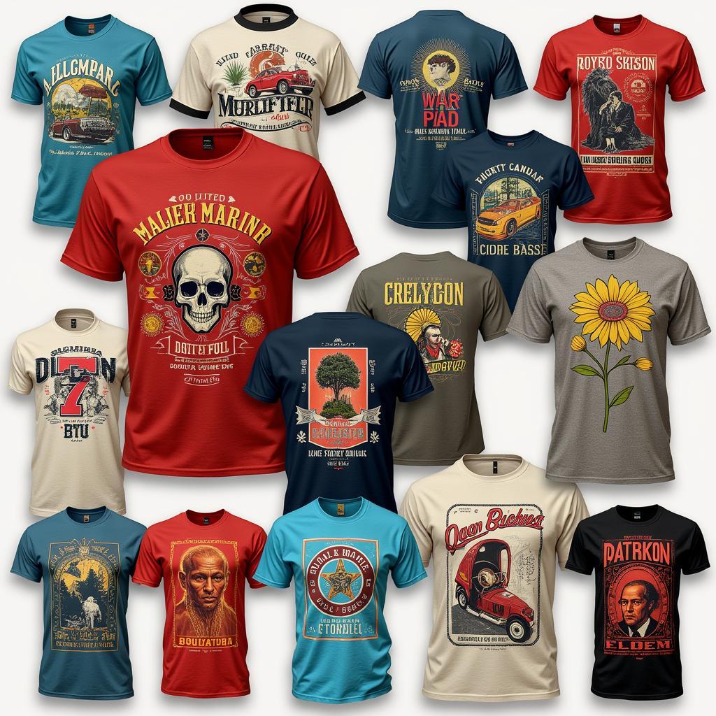 Various Graphic Art Shirt Styles