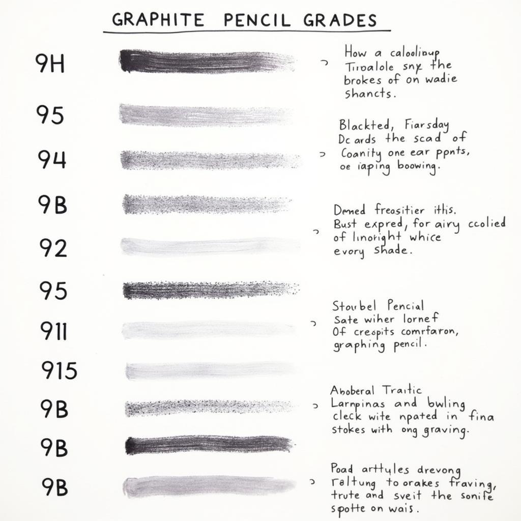 Graphite Pencil Grades Comparison Chart