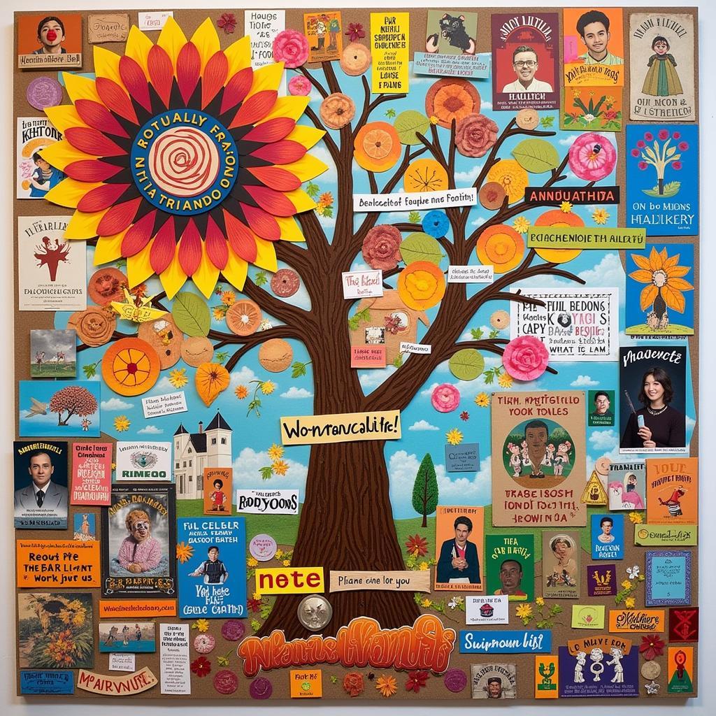 Gratitude Art Therapy Collage