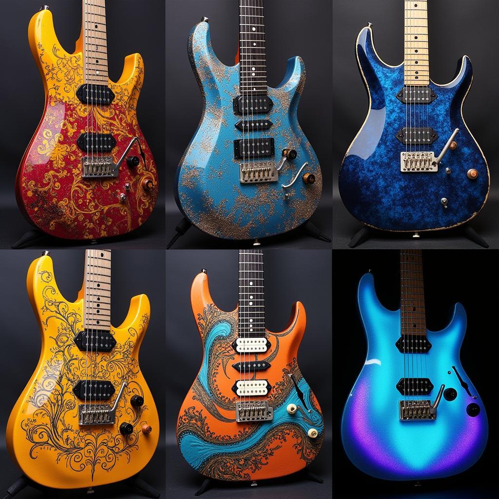 Guitar Custom Paint Jobs: Discover vibrant and eye-catching finishes for your instrument.