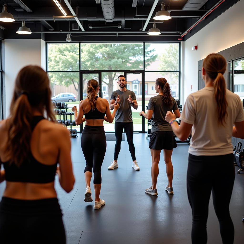 Group Fitness Class in State-of-the-Art Gym