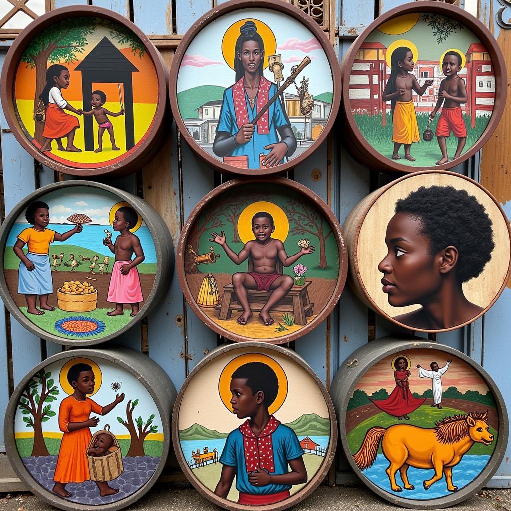 Variety of Haitian Steel Drum Art Styles