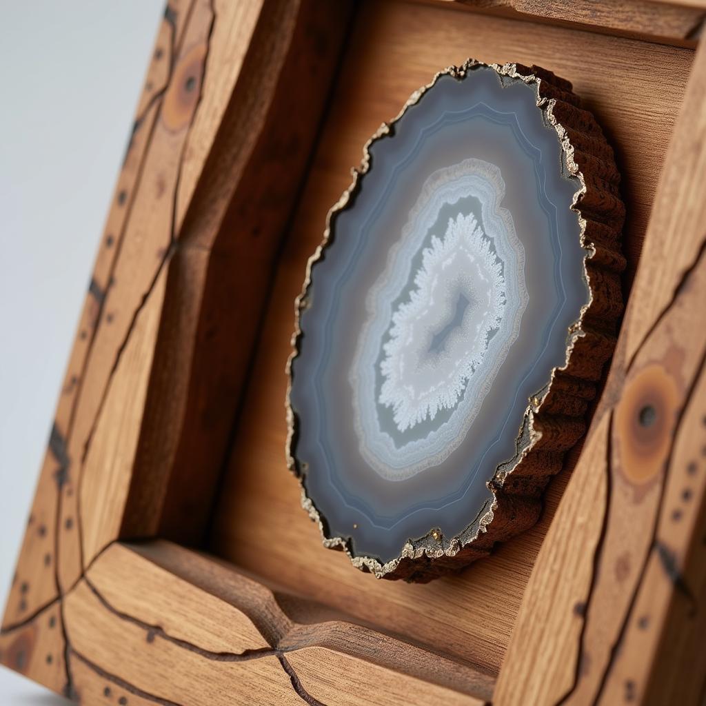 Handmade Wooden Frame for Agate Art