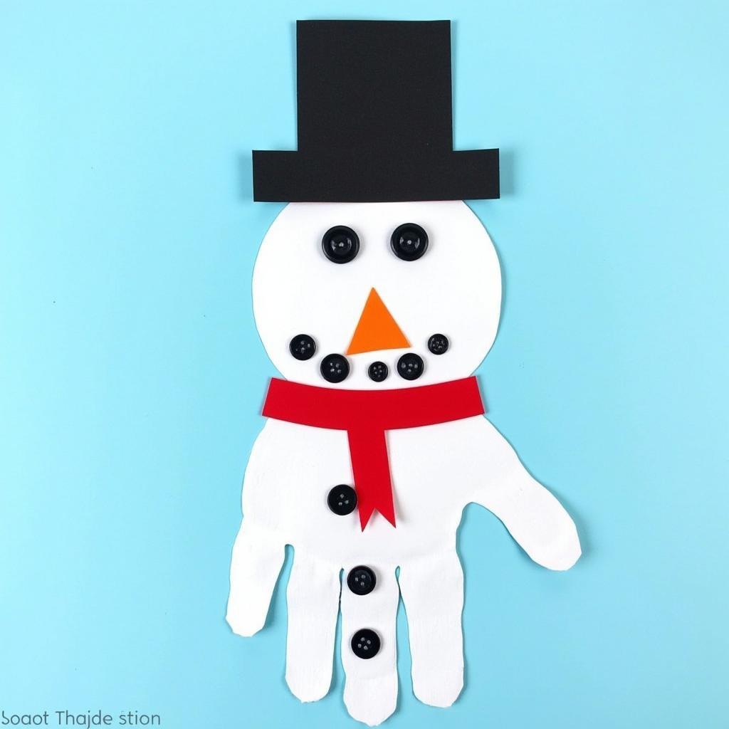 Handprint Snowman Christmas Decoration