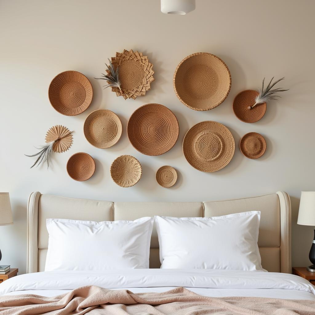 Hanging Baskets Wall Art in a Bedroom