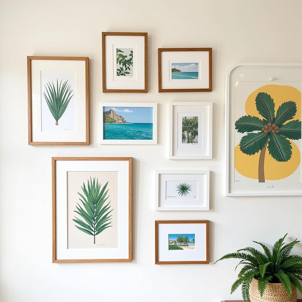 Hawaiian Gallery Wall with Tropical Prints