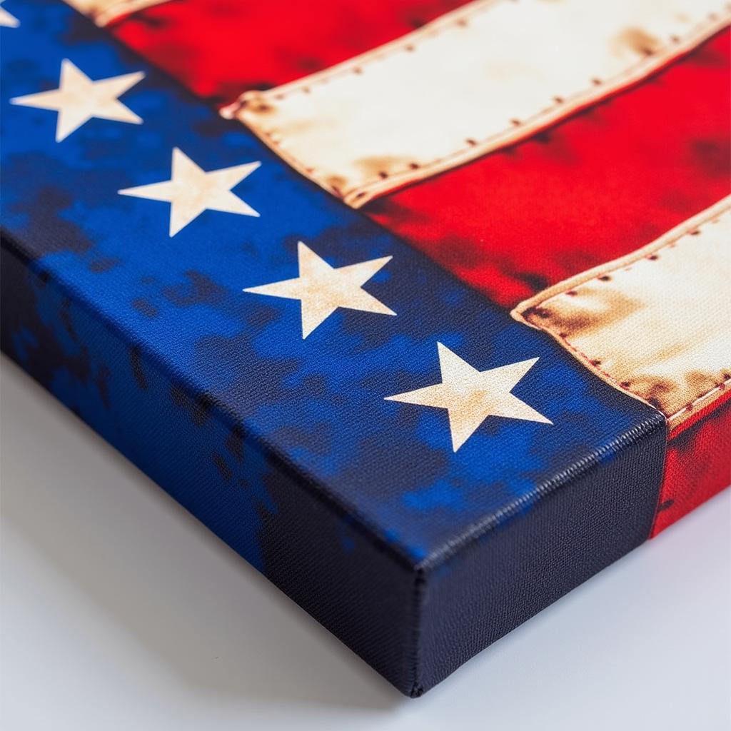 High-Quality American Flag Canvas Print with Vibrant Colors