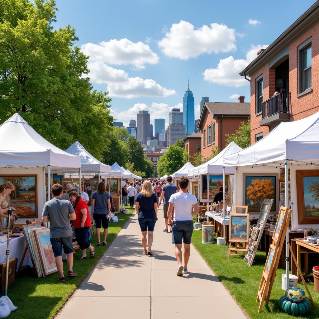 Highlands Art Festival Denver: Artists displaying their artwork.