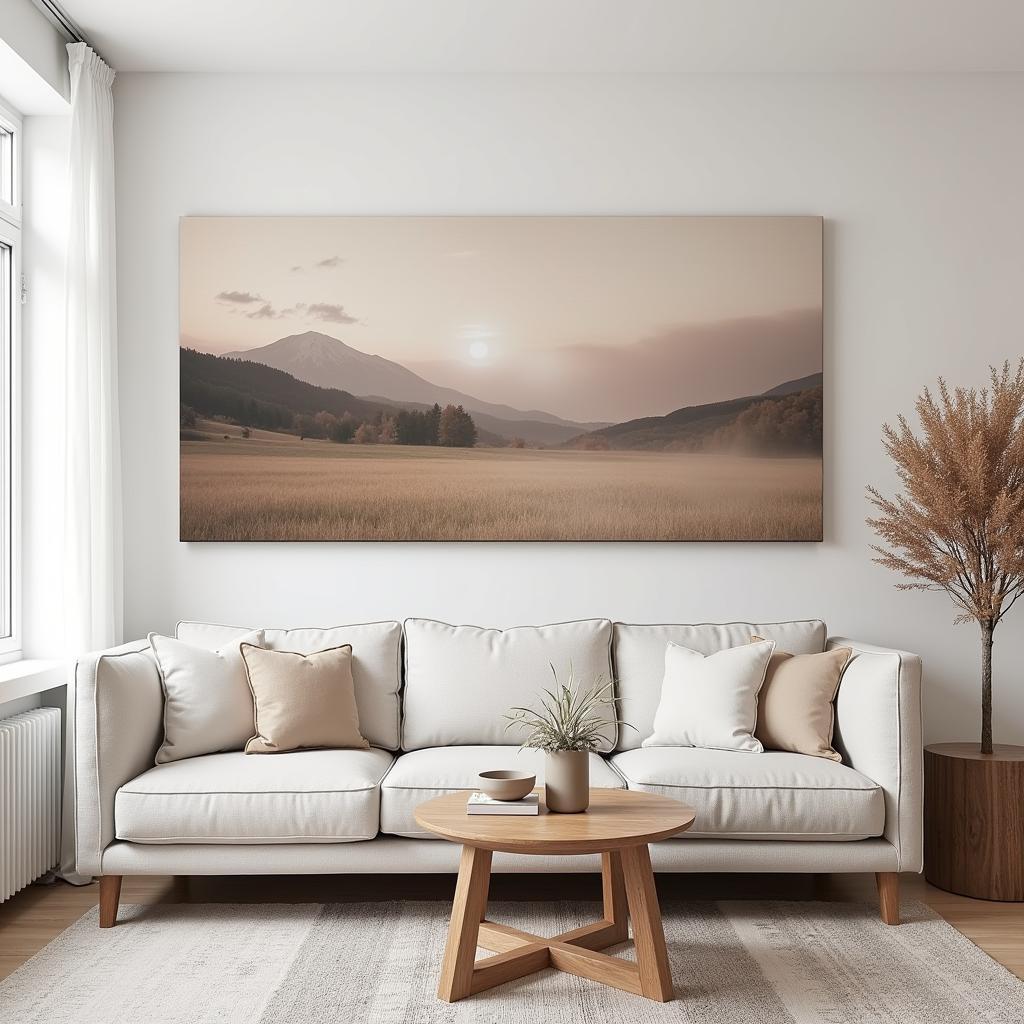 Horizontal Canvas Prints in a Living Room Setting