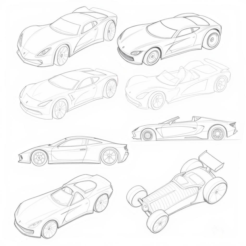 Hot Wheels Initial Sketches