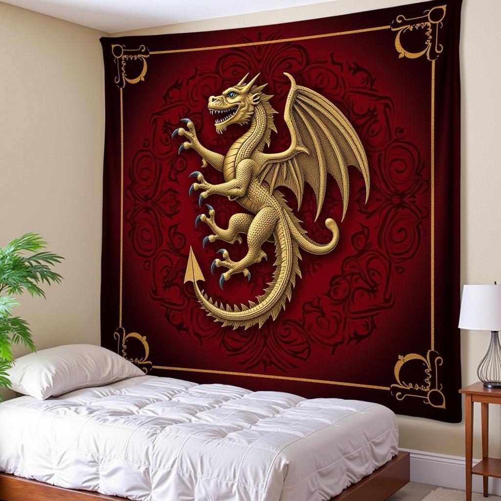 House of the Dragon Targaryen Sigil Tapestry Wall Art