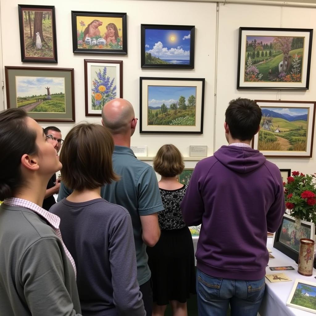 Visitors Admiring Art at the Hummelstown Art Festival