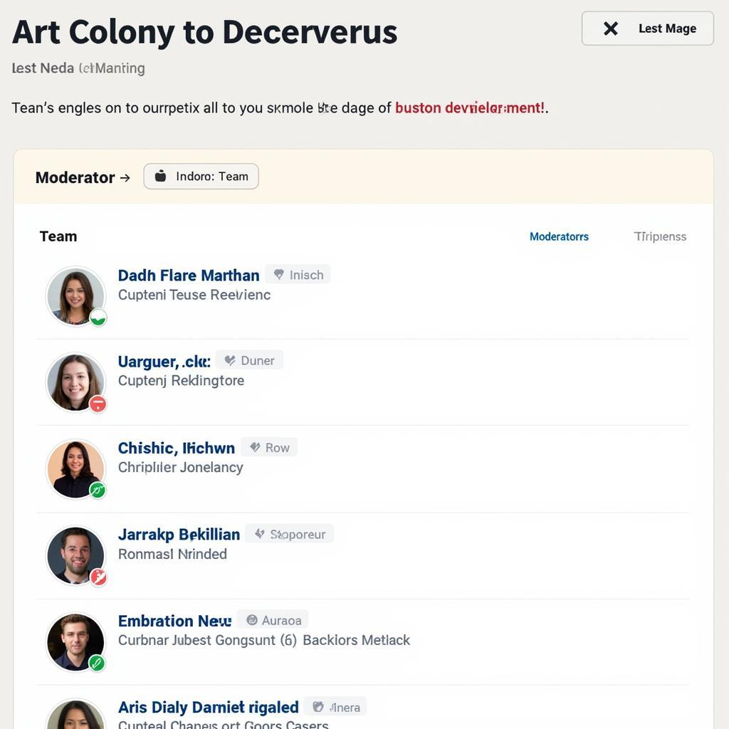 Identifying Art Colony Moderators