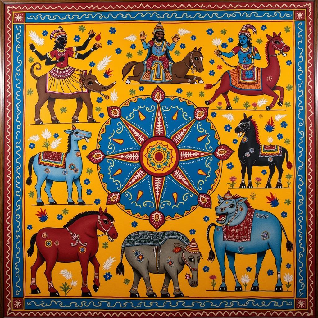 Indian Wall Art Painting: Contemporary Style