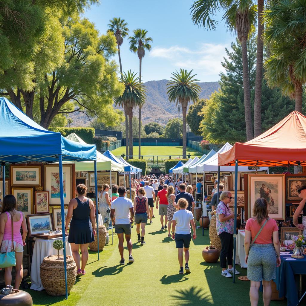 Art display at the Indian Wells Arts Festival at the Tennis Garden