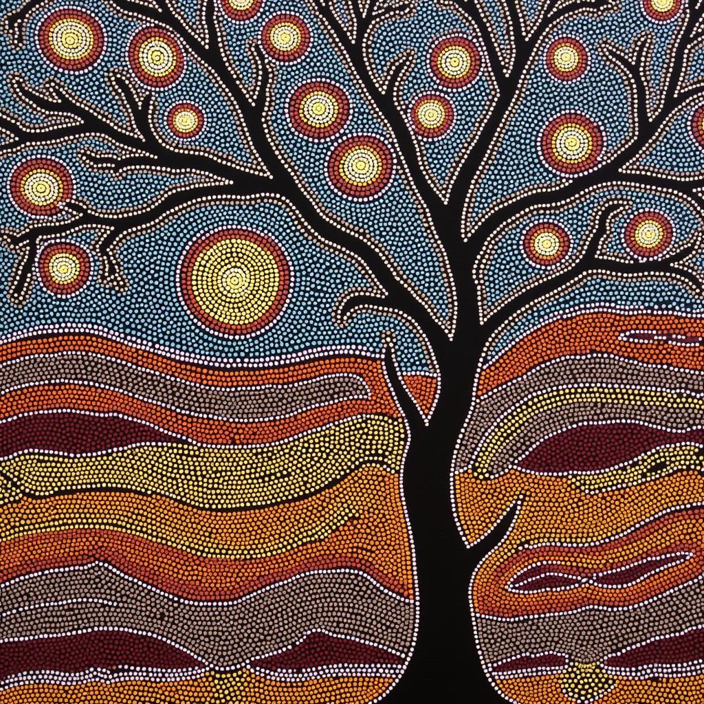 Indigenous Australian Dot Painting: Stories in the Sand