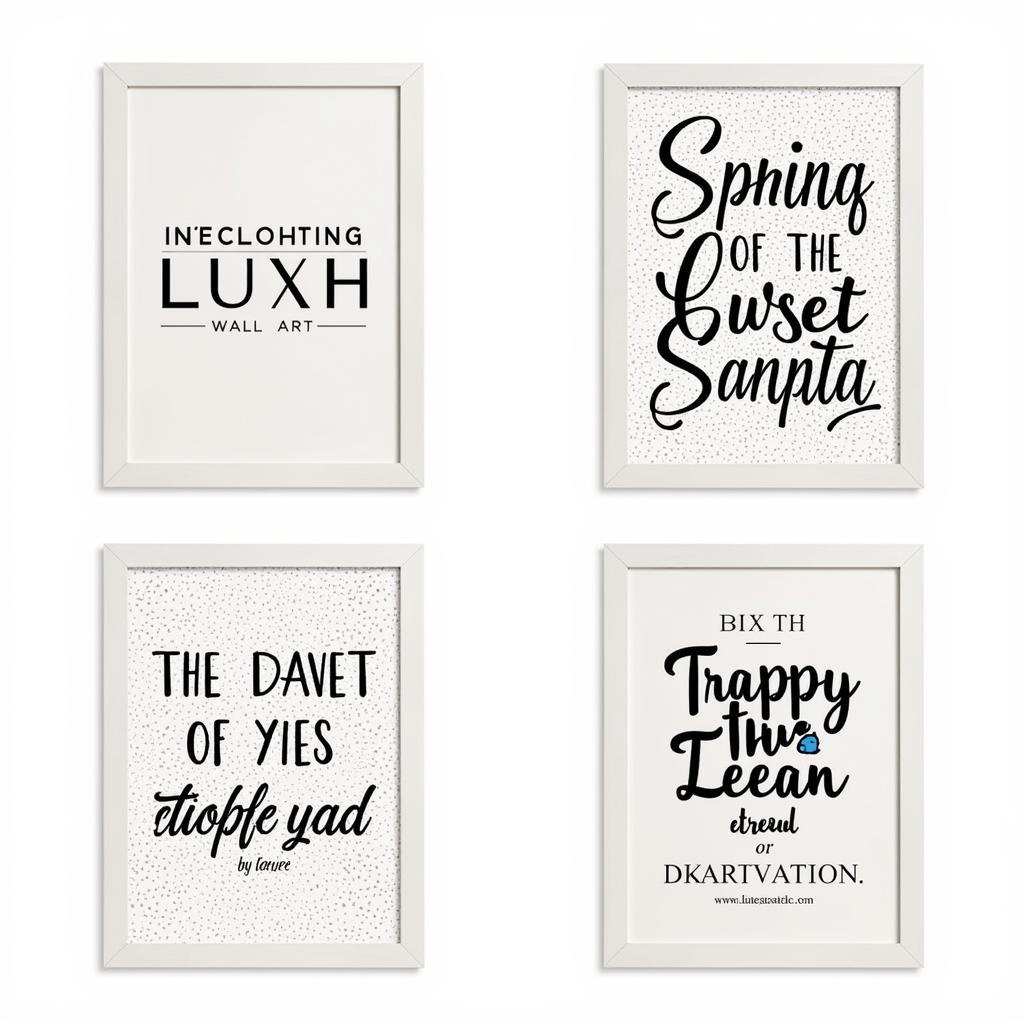 Inspirational Quotes Wall Art Typography