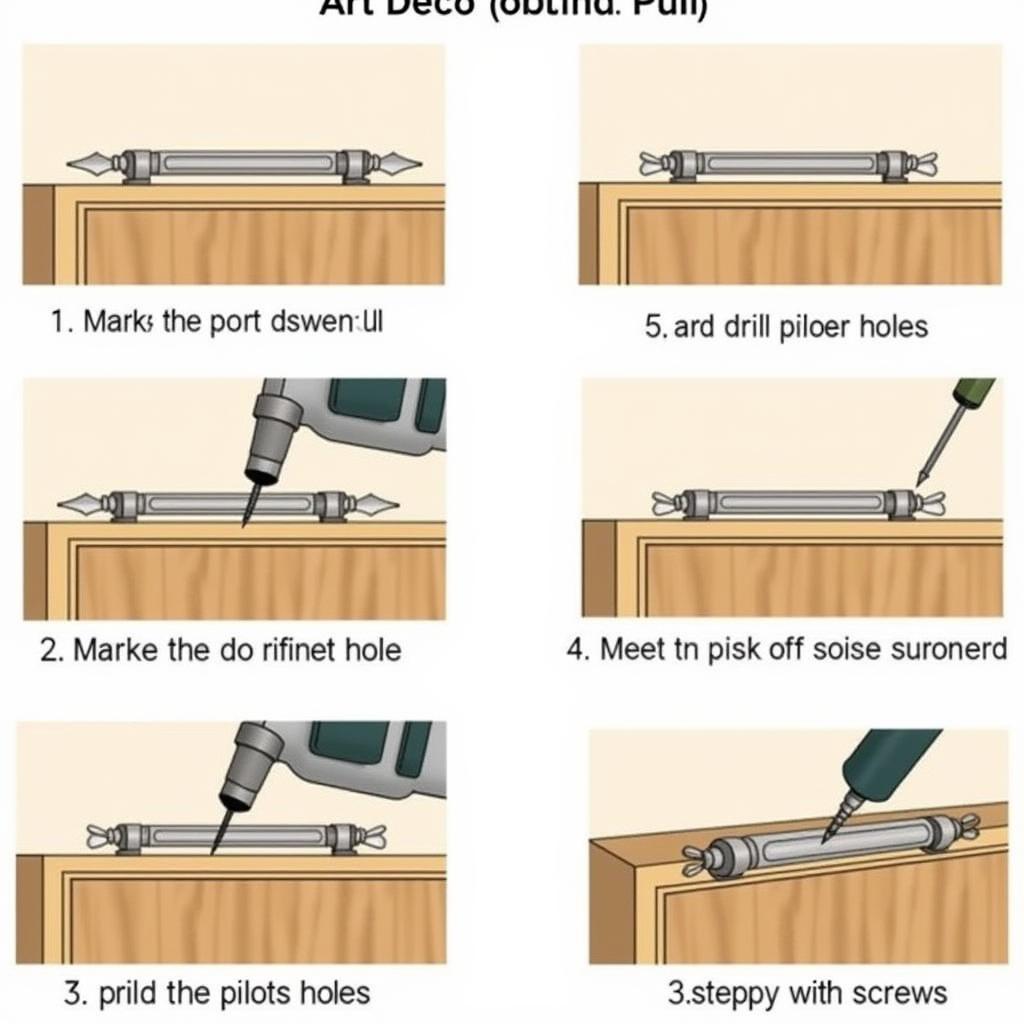 Installing Art Deco Drawer Pulls on a Cabinet Door