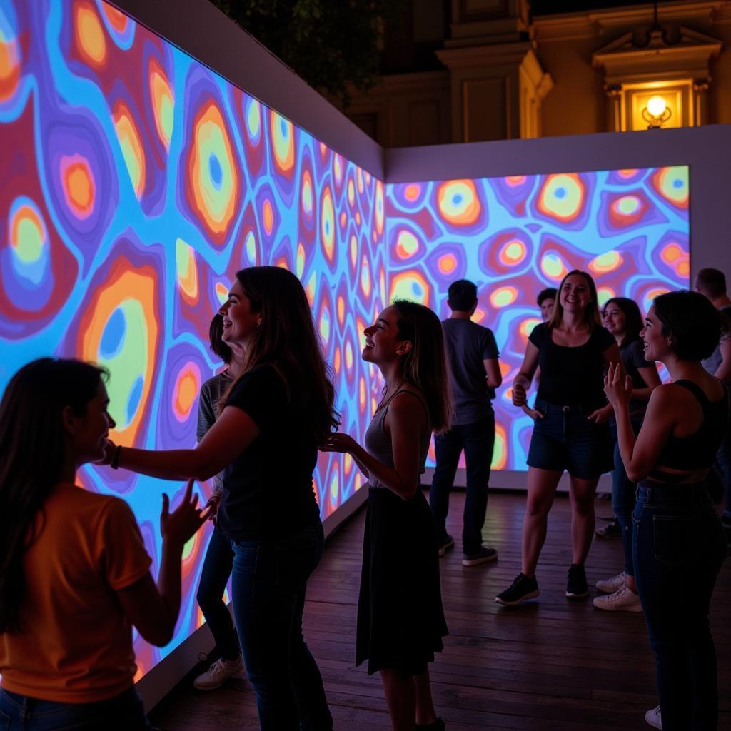 Interactive art installations at the Artesian Arts Festival engaging visitors