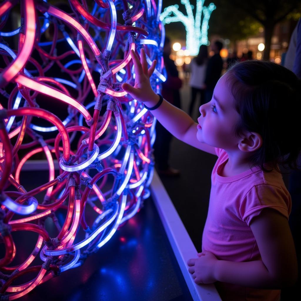 Interactive Light Sculpture at Napa Art Festival