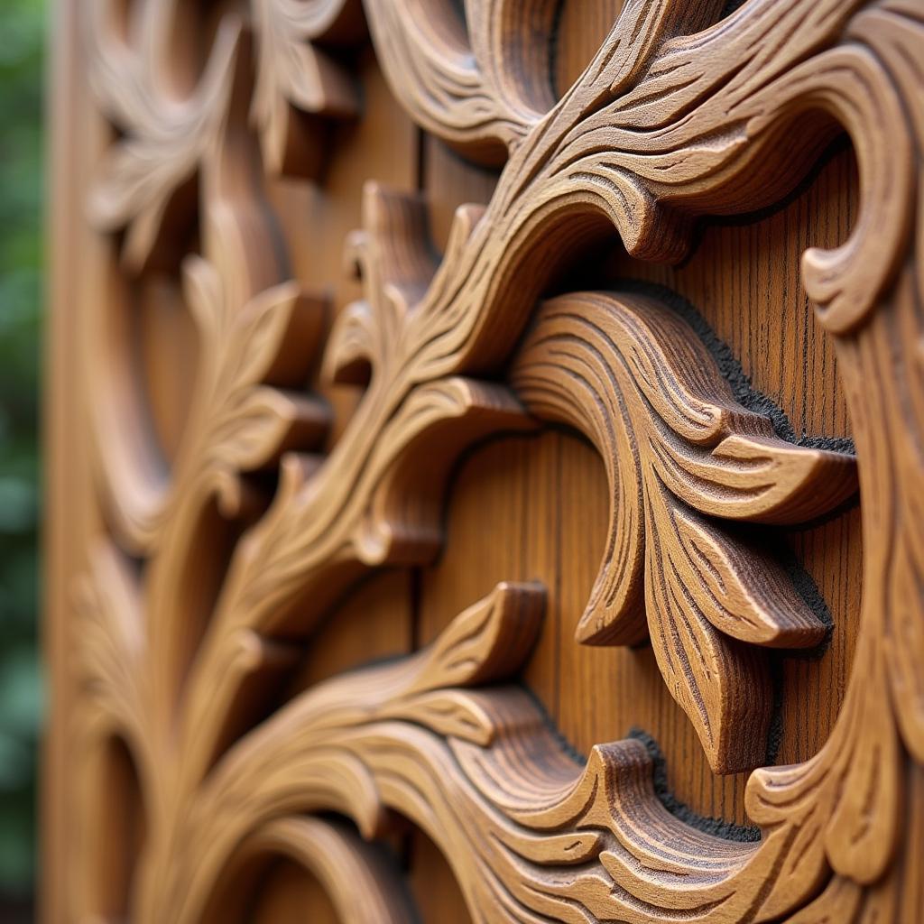 Intricate Detail in Wood Carving