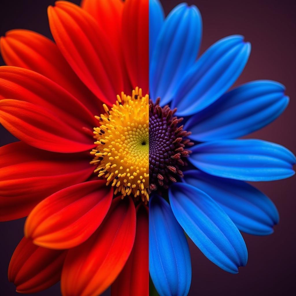 Inverted Flower Macro Photography