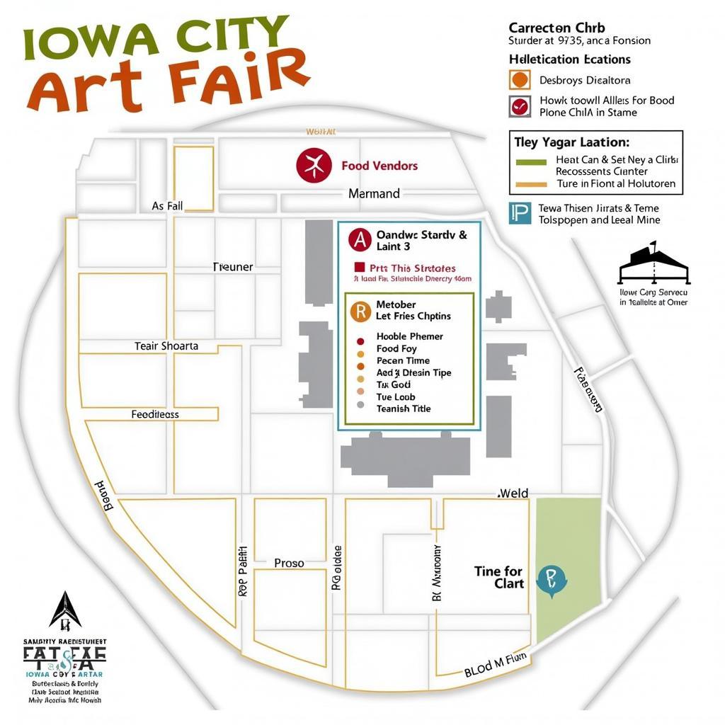 Iowa City Art Fair Navigation Map