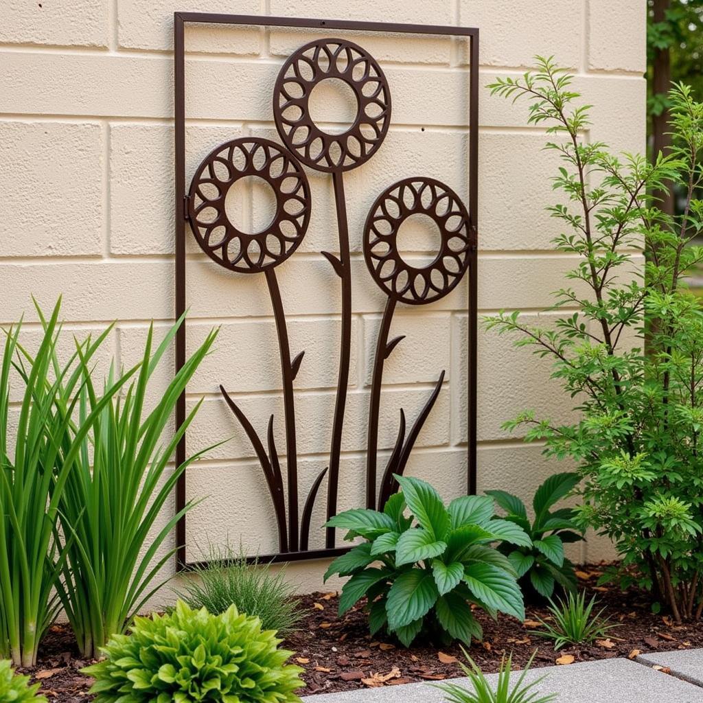 Iron Wall Art as a Garden Feature