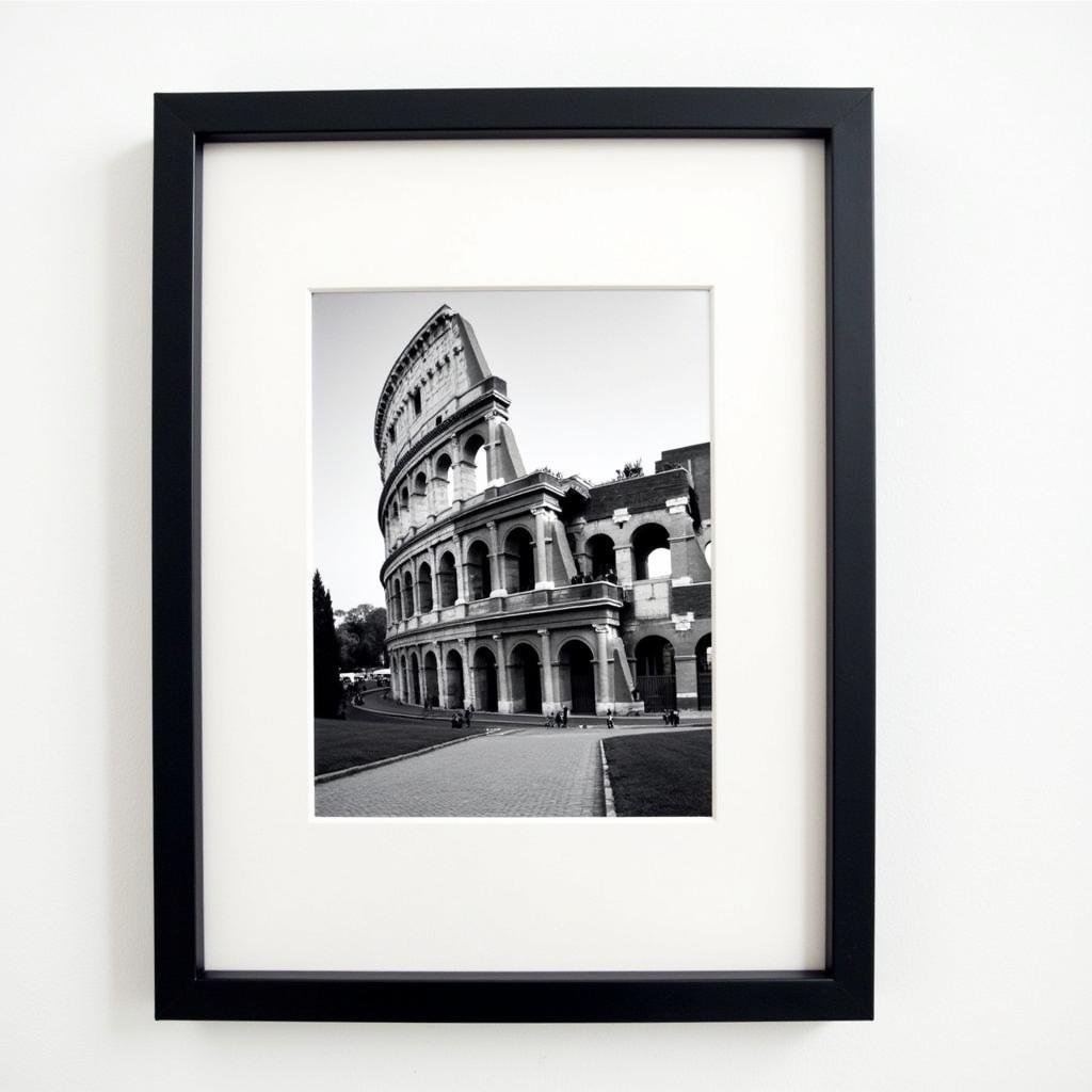 Roman Colosseum Photograph in a Black Frame