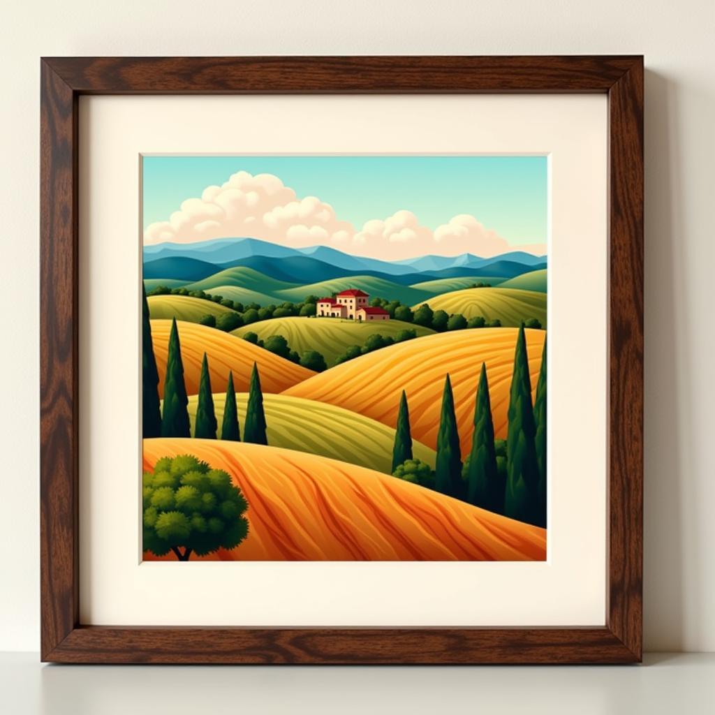 Tuscan Landscape Italy Framed Wall Art