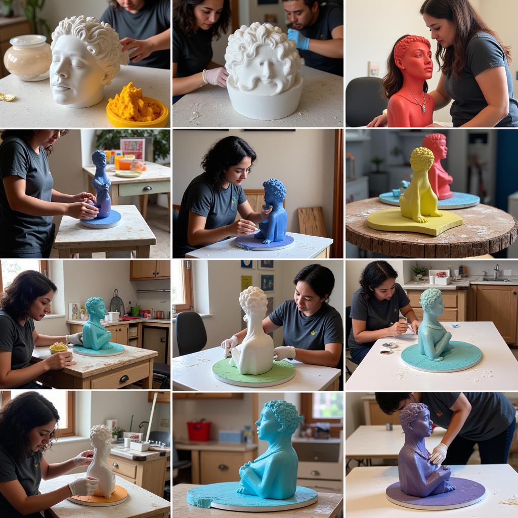 J Segura Fiberglass Sculpture Creation Process