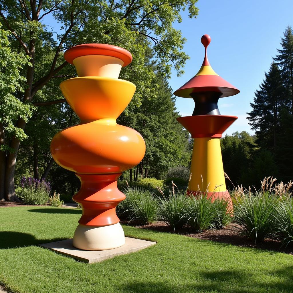 J Segura Fiberglass Sculpture in an Outdoor Setting