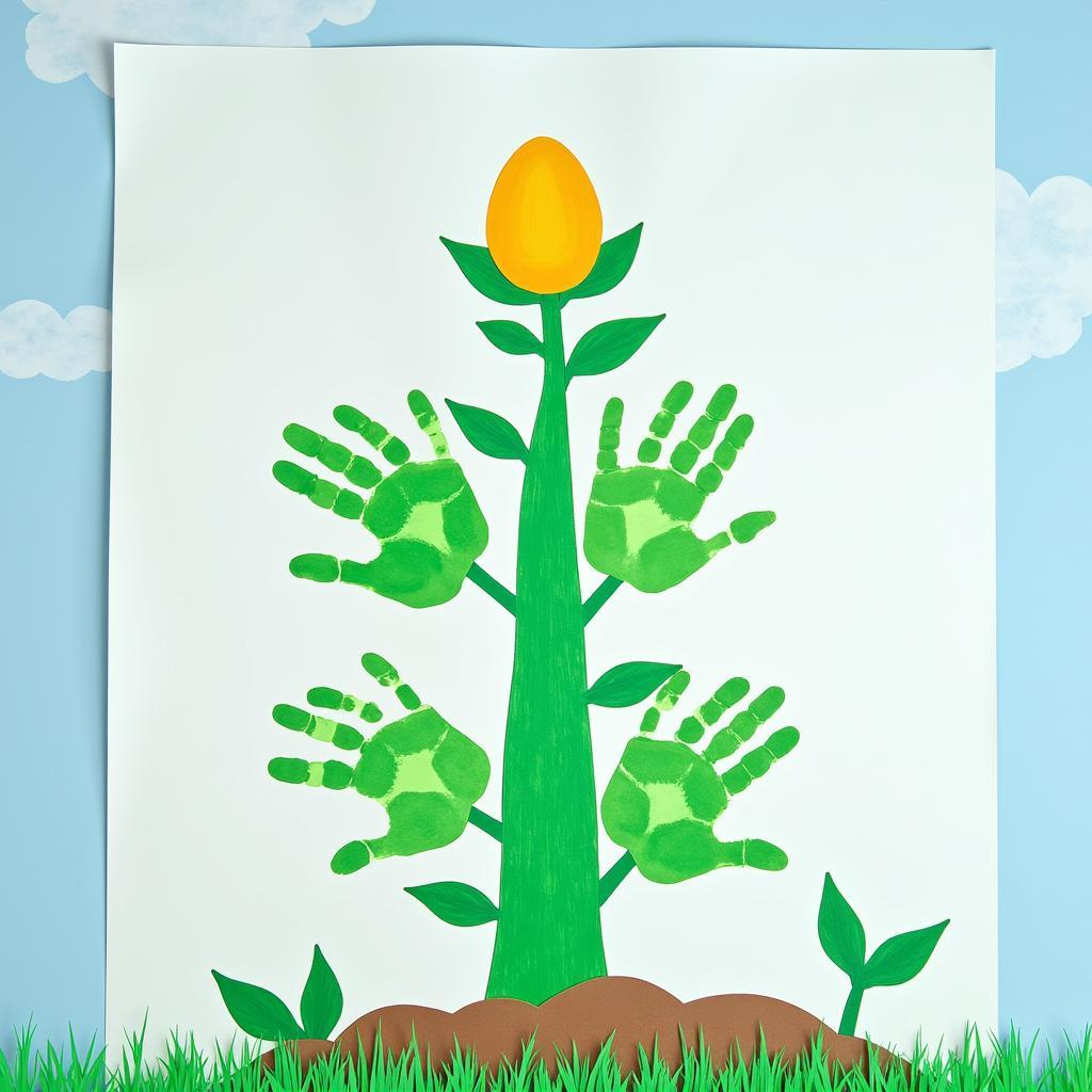 Jack and the Beanstalk Handprint Art Activity