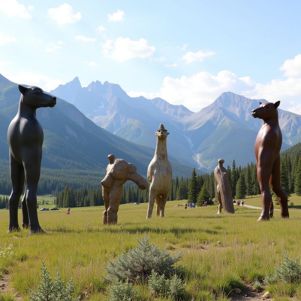 Sculptures Blending with Nature at Jackson Hole Art Festival