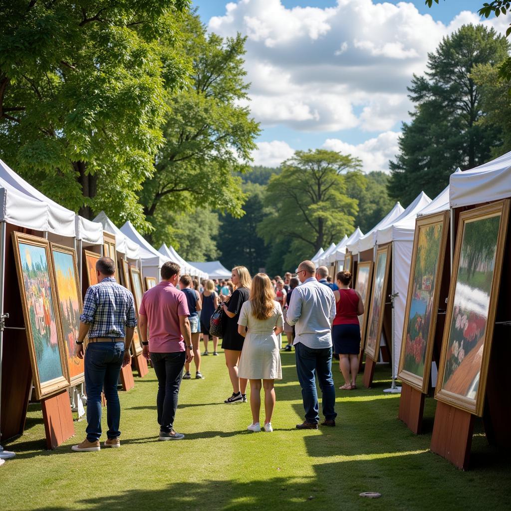 Visitors enjoying the Jackson Hole Fall Arts Festival