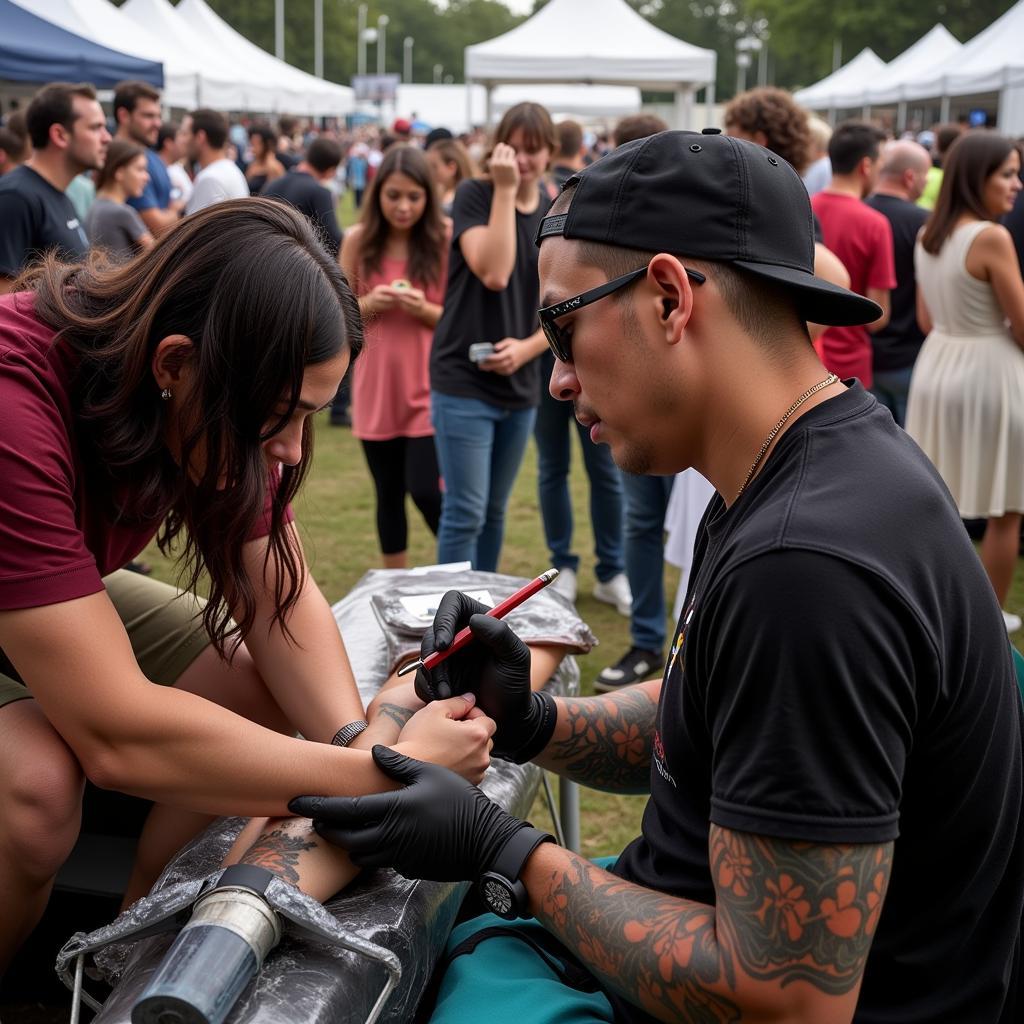 Live Tattoo Demonstration at the Jacksonville Tattoo Arts Festival