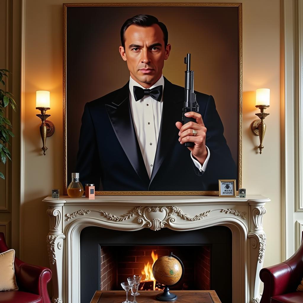 Custom James Bond Character Portrait Wall Art