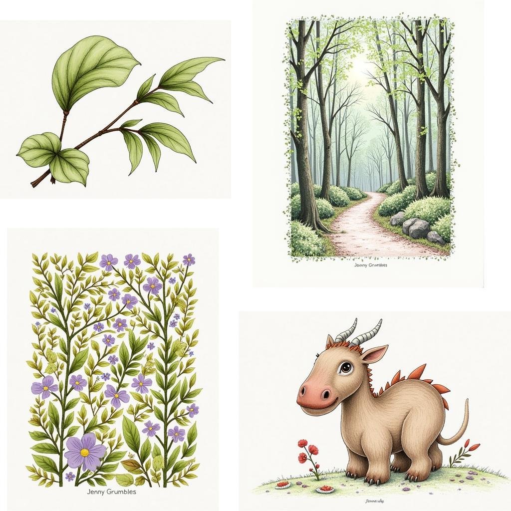 Nature-inspired illustrations by Jenny Grumbles